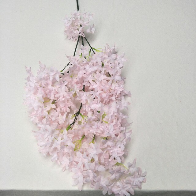 YO CHO 1PC Cherry Flower Silk Artificial Flowers Home Decorations DIY Wedding Prop Fake White Flowers Simulation Flowers Sakura